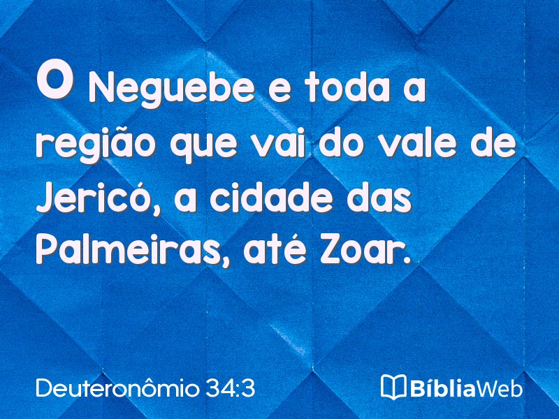 Deuteronômio 34:3 em imagem para compartilhar