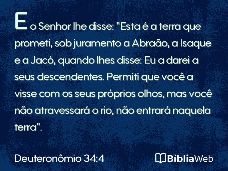 Deuteronômio 34:4 em imagem para compartilhar