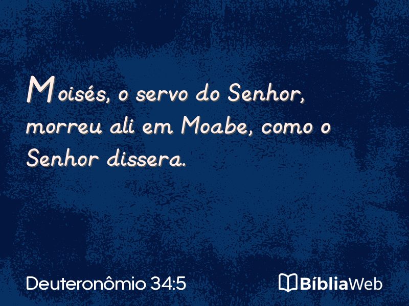 Deuteronômio 34:5 em imagem para compartilhar