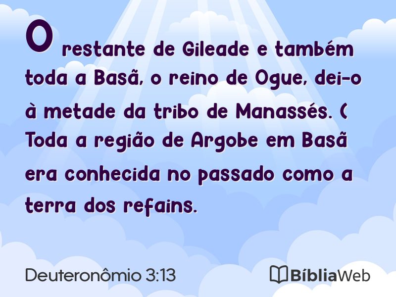 Deuteronômio 3:13 em imagem para compartilhar