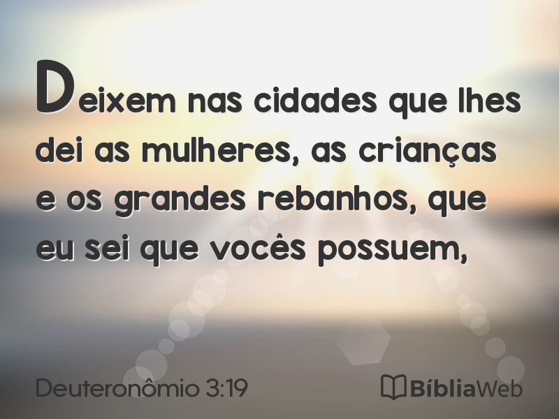 Deuteronômio 3:19 em imagem para compartilhar