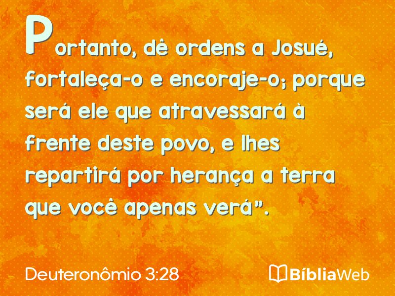 Deuteronômio 3:28 em imagem para compartilhar