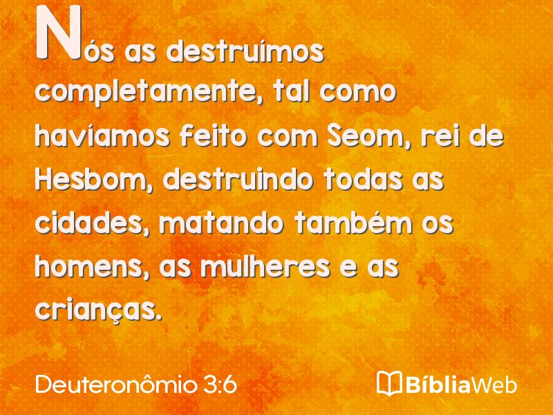 Deuteronômio 3:6 em imagem para compartilhar