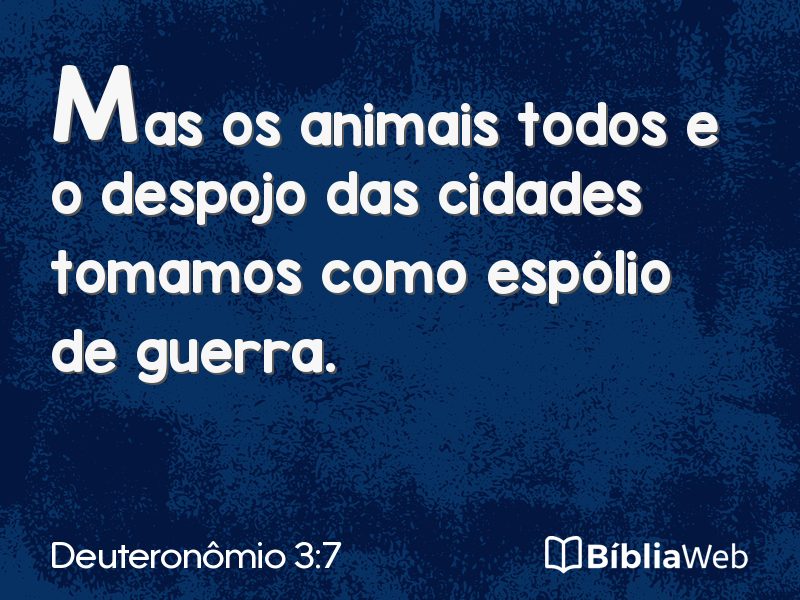 Deuteronômio 3:7 em imagem para compartilhar