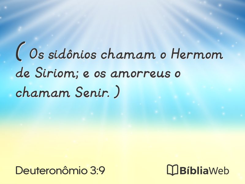 Deuteronômio 3:9 em imagem para compartilhar