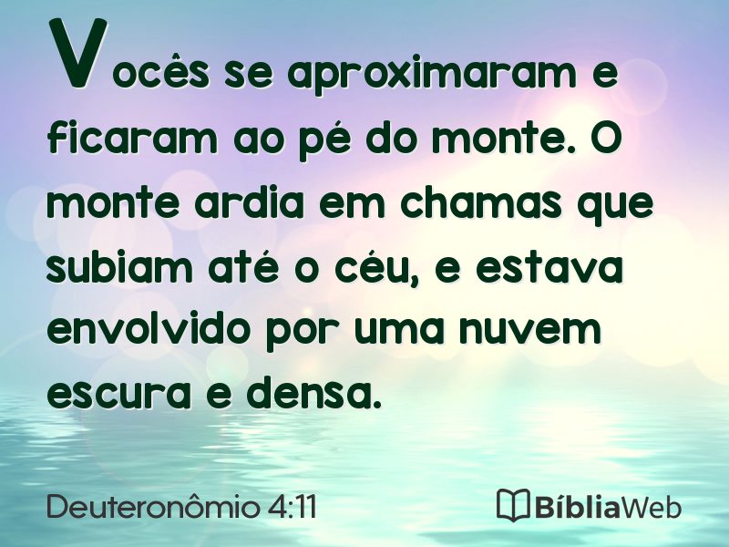 Deuteronômio 4:11 em imagem para compartilhar