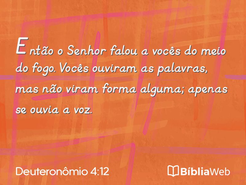Deuteronômio 4:12 em imagem para compartilhar