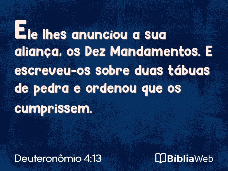 Deuteronômio 4:13 em imagem para compartilhar