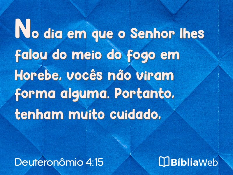 Deuteronômio 4:15 em imagem para compartilhar