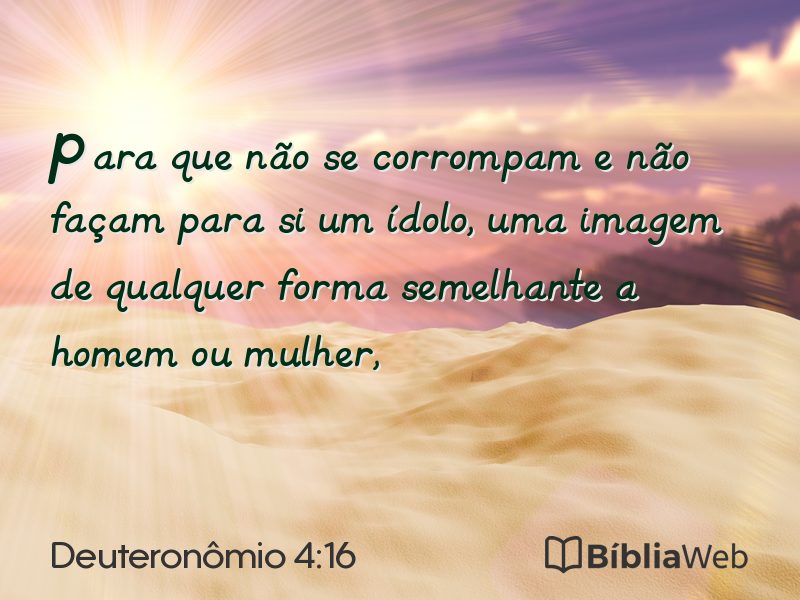 Deuteronômio 4:16 em imagem para compartilhar
