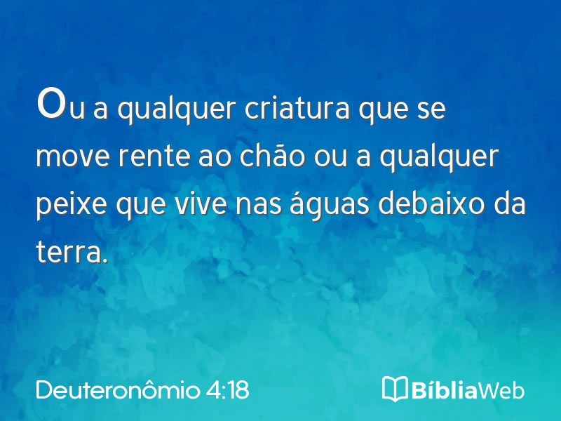 Deuteronômio 4:18 em imagem para compartilhar