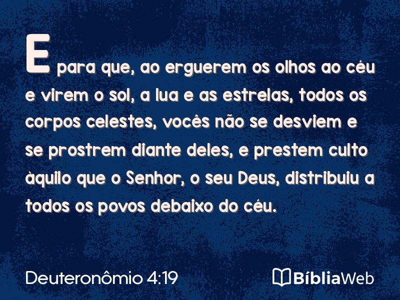 Deuteronômio 4:19 em imagem para compartilhar