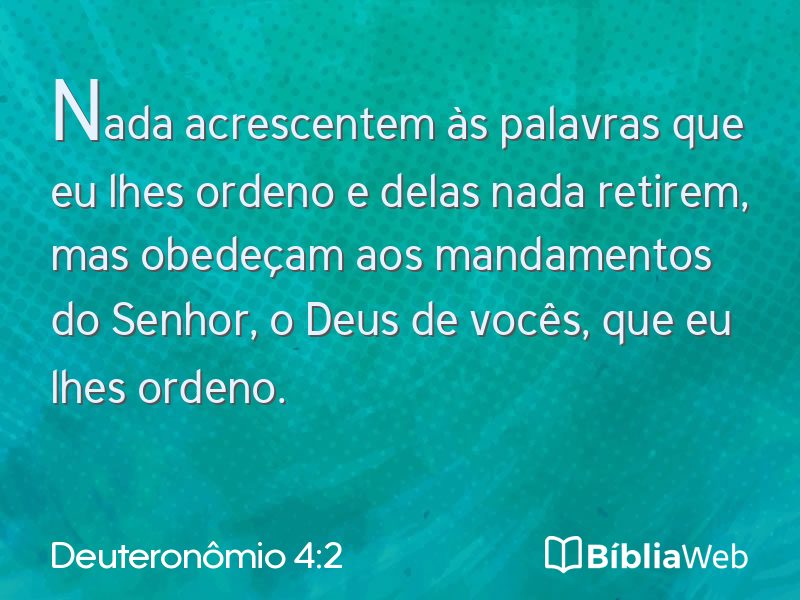 Deuteronômio 4:2 em imagem para compartilhar