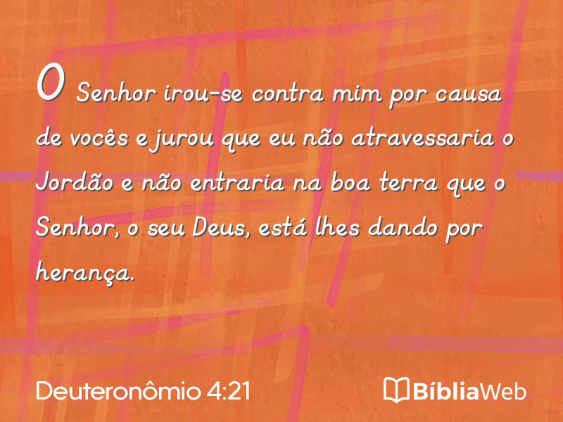 Deuteronômio 4:21 em imagem para compartilhar