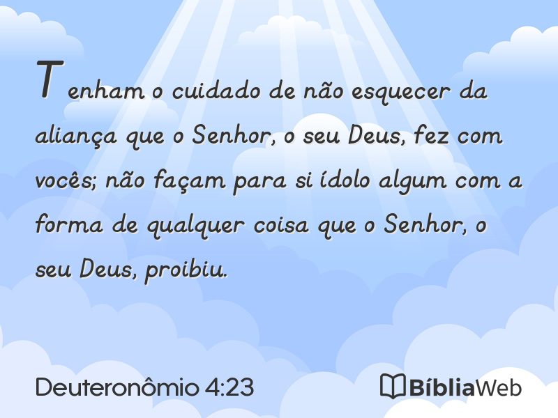 Deuteronômio 4:23 em imagem para compartilhar