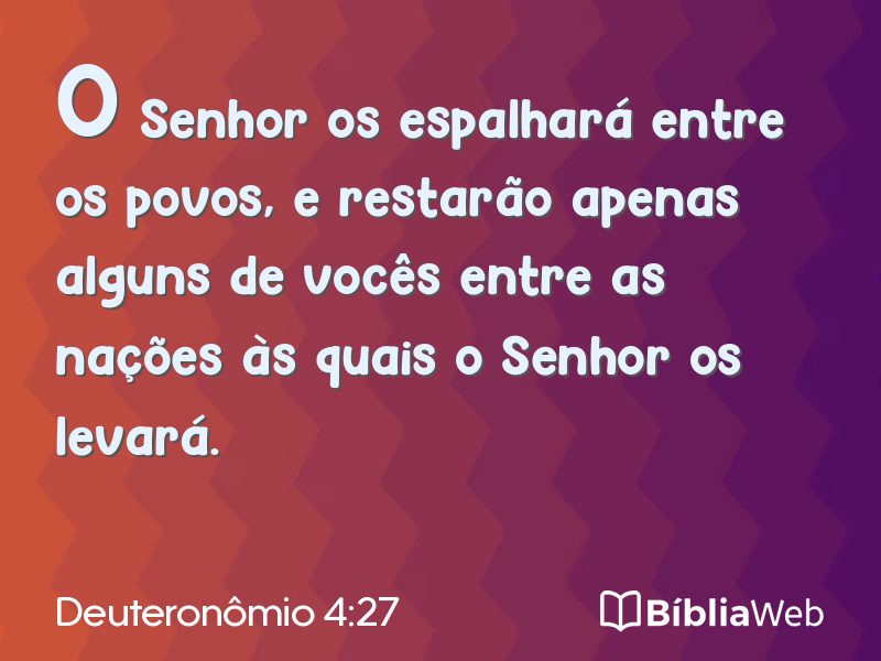 Deuteronômio 4:27 em imagem para compartilhar