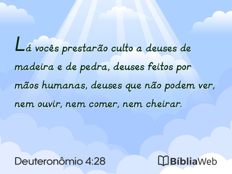 Deuteronômio 4:28 em imagem para compartilhar
