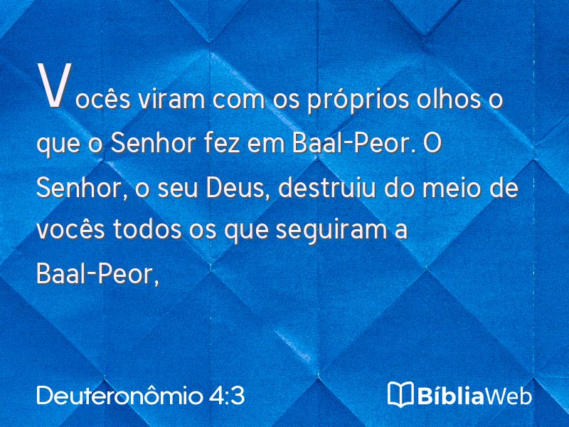 Deuteronômio 4:3 em imagem para compartilhar