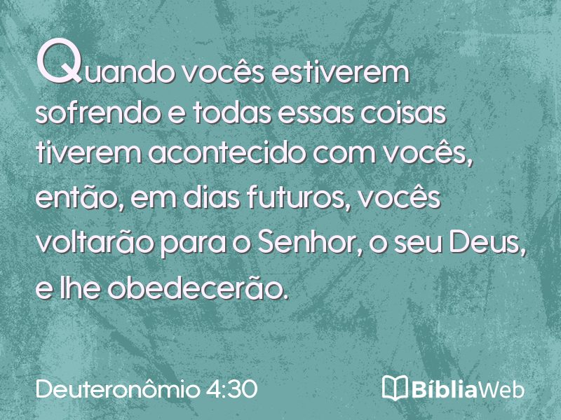 Deuteronômio 4:30 em imagem para compartilhar