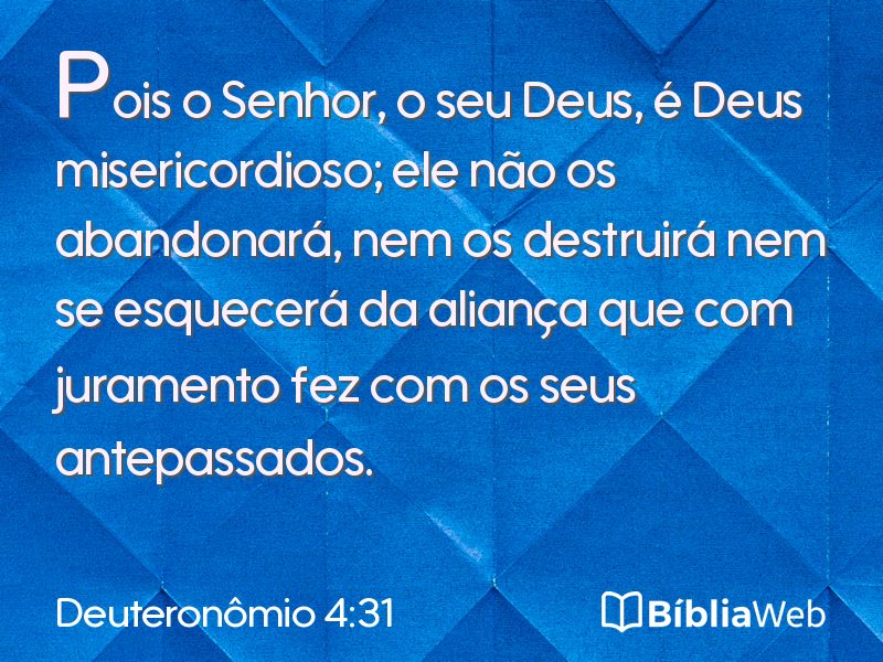Deuteronômio 4:31 em imagem para compartilhar