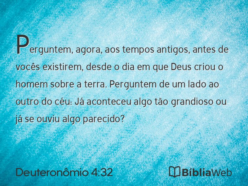 Deuteronômio 4:32 em imagem para compartilhar