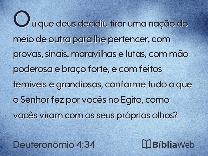 Deuteronômio 4:34 em imagem para compartilhar
