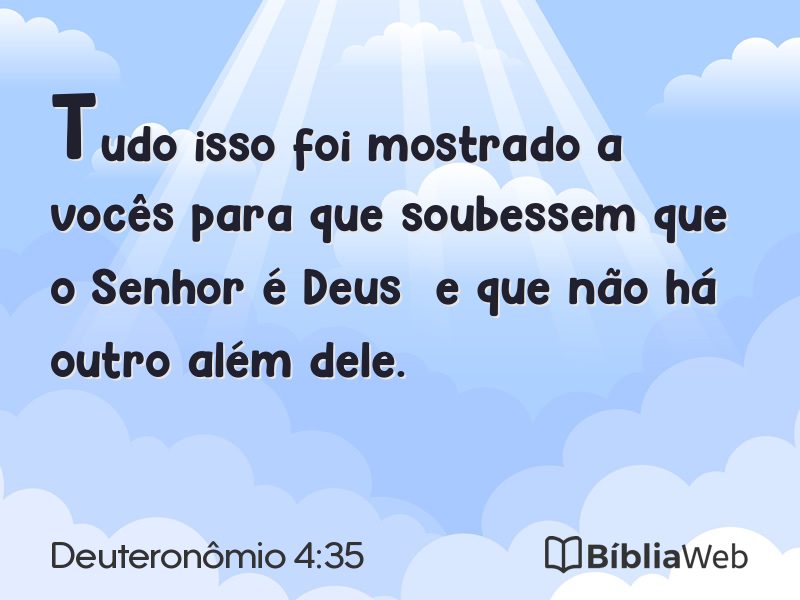 Deuteronômio 4:35 em imagem para compartilhar