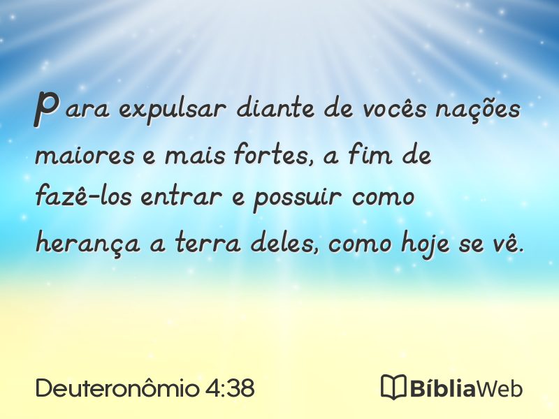 Deuteronômio 4:38 em imagem para compartilhar