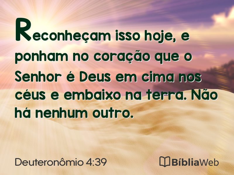 Deuteronômio 4:39 em imagem para compartilhar