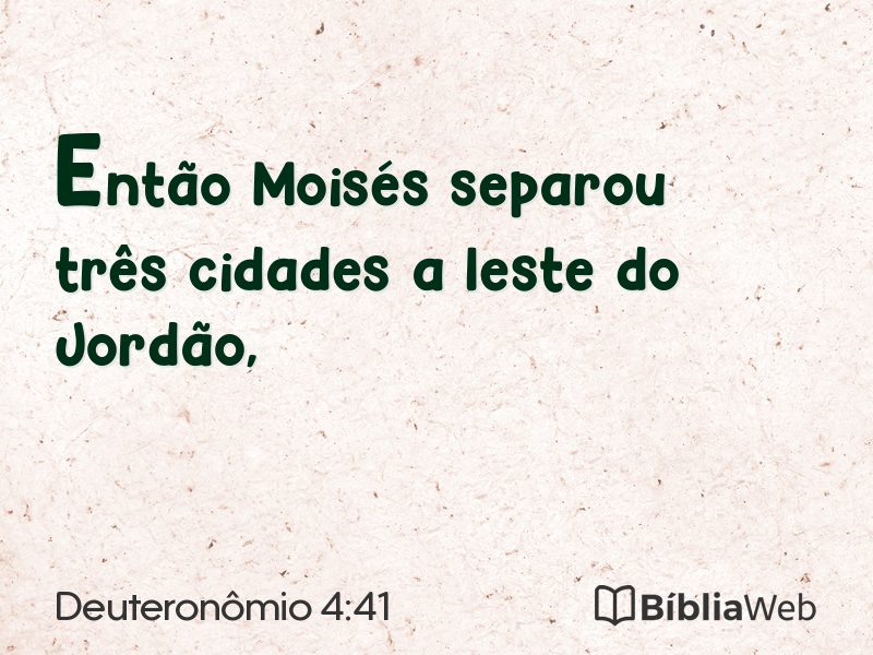 Deuteronômio 4:41 em imagem para compartilhar