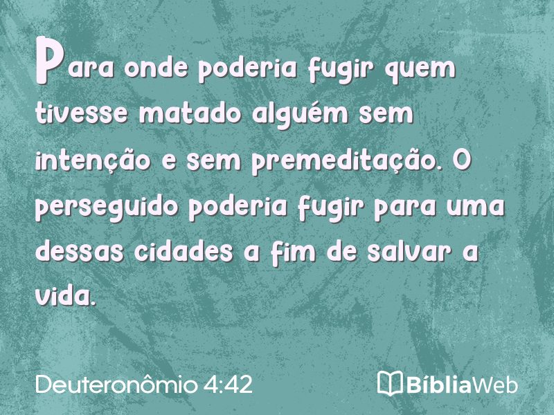 Deuteronômio 4:42 em imagem para compartilhar