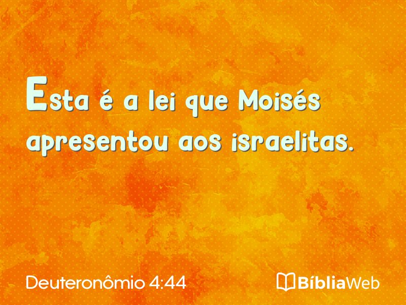 Deuteronômio 4:44 em imagem para compartilhar