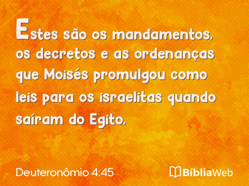 Deuteronômio 4:45 em imagem para compartilhar