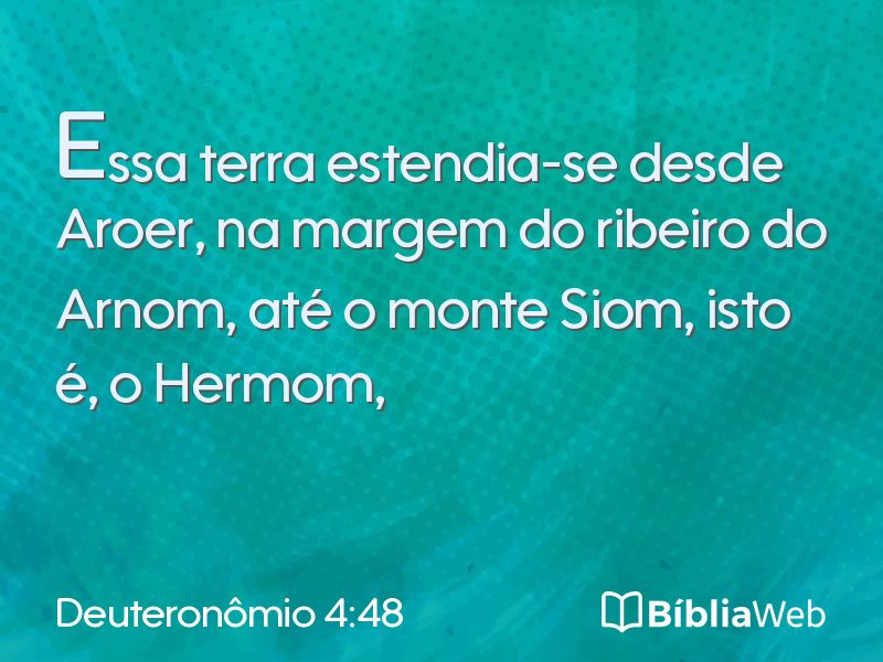 Deuteronômio 4:48 em imagem para compartilhar