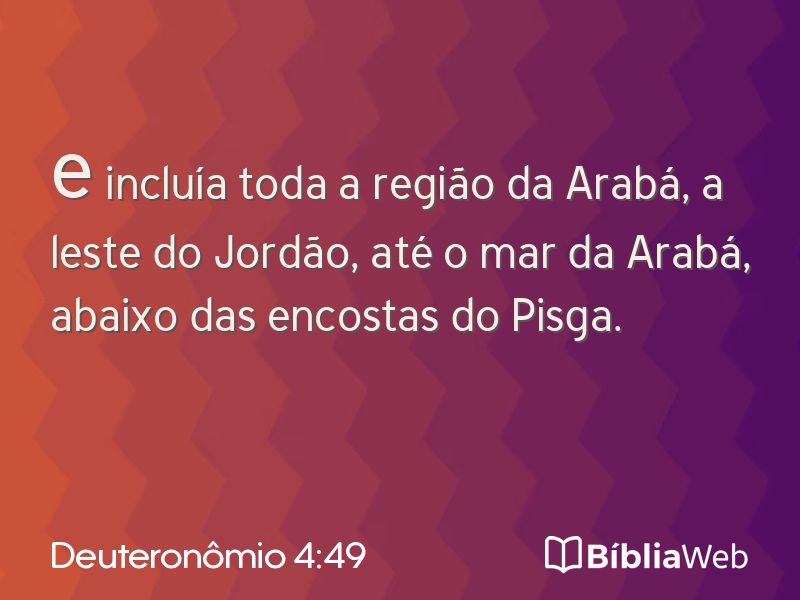 Deuteronômio 4:49 em imagem para compartilhar