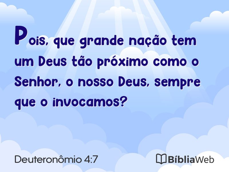 Deuteronômio 4:7 em imagem para compartilhar