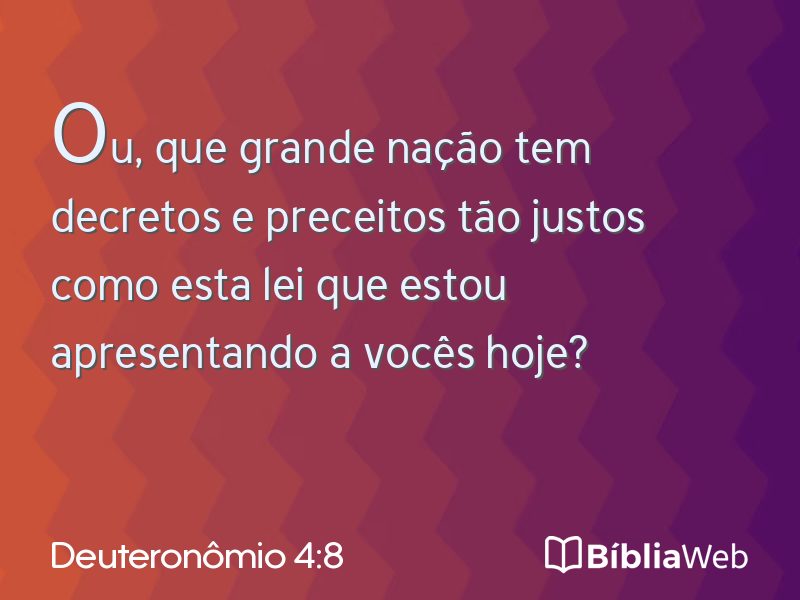 Deuteronômio 4:8 em imagem para compartilhar