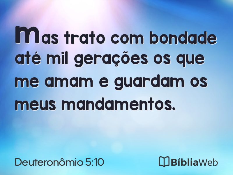 Deuteronômio 5:10 em imagem para compartilhar