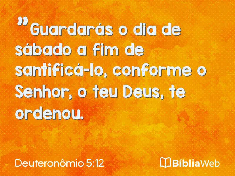 Deuteronômio 5:12 em imagem para compartilhar