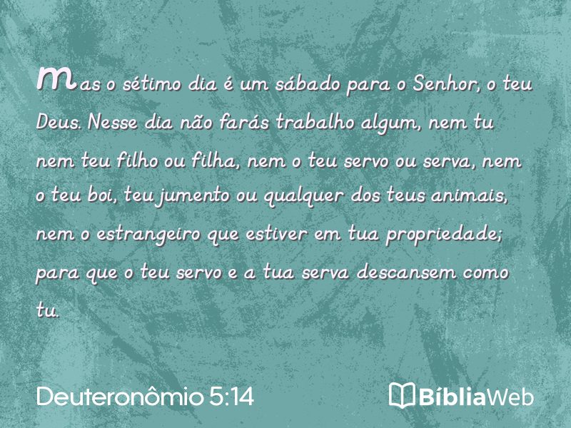Deuteronômio 5:14 em imagem para compartilhar