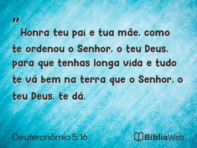 Deuteronômio 5:16 em imagem para compartilhar