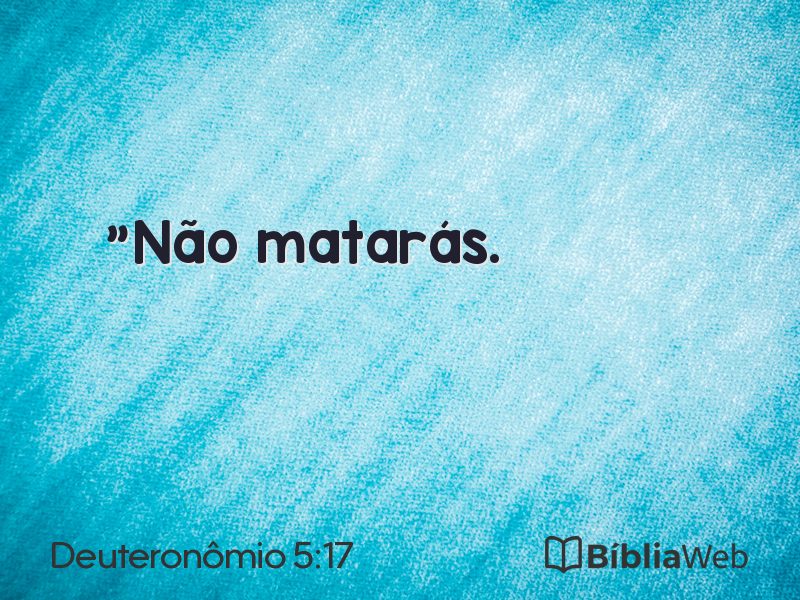Deuteronômio 5:17 em imagem para compartilhar
