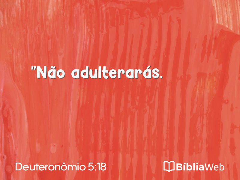 Deuteronômio 5:18 em imagem para compartilhar
