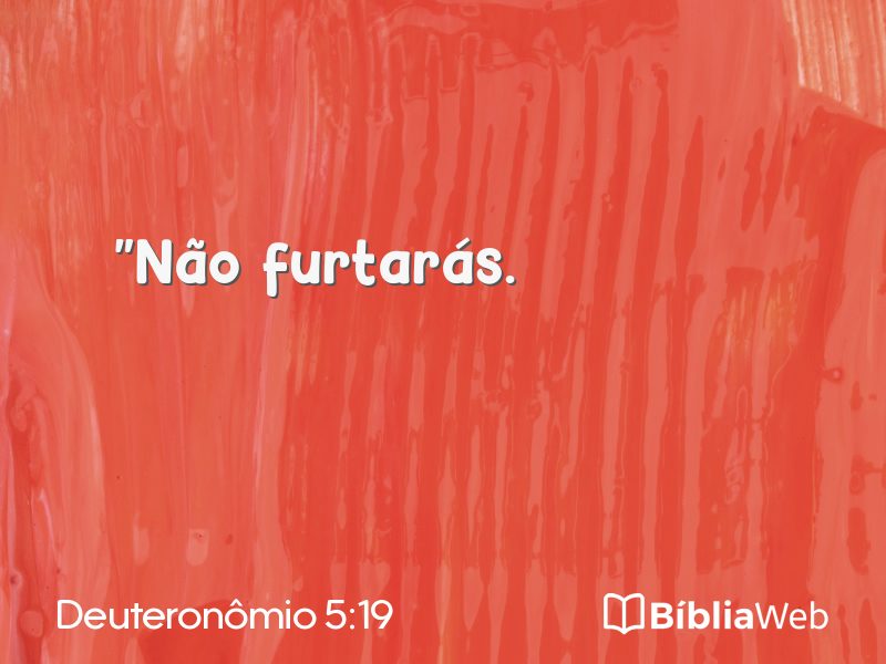Deuteronômio 5:19 em imagem para compartilhar