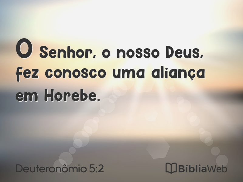 Deuteronômio 5:2 em imagem para compartilhar