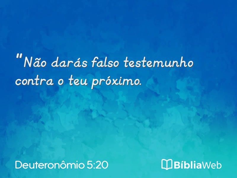 Deuteronômio 5:20 em imagem para compartilhar