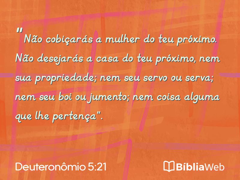 Deuteronômio 5:21 em imagem para compartilhar