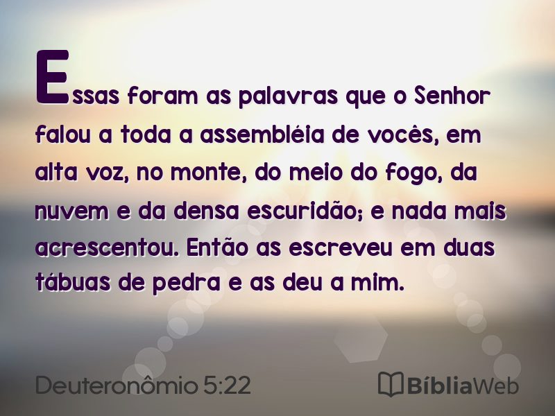 Deuteronômio 5:22 em imagem para compartilhar