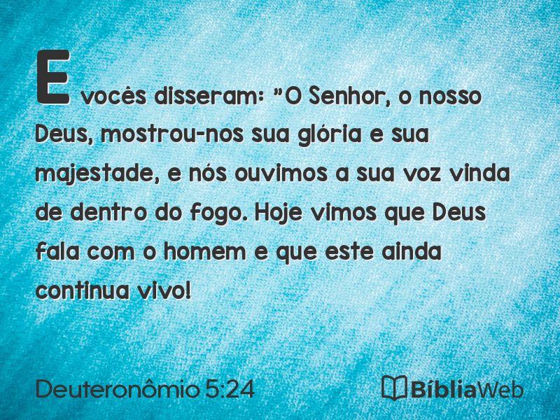 Deuteronômio 5:24 em imagem para compartilhar
