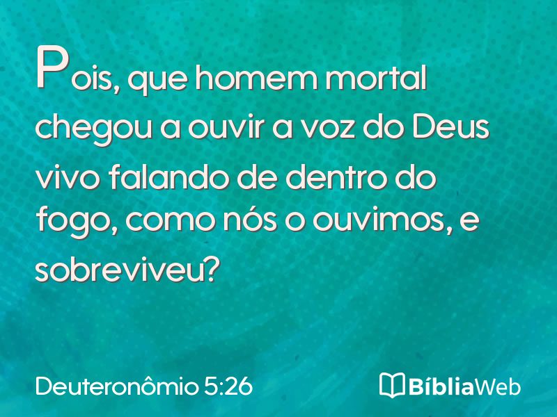 Deuteronômio 5:26 em imagem para compartilhar